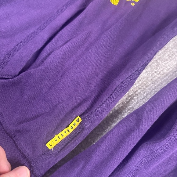 Purple and Yellow Hoodie Nike LIVESTRONG Dri-Fit Purple Hoodie – Women’s Small - Picture 4 of 4